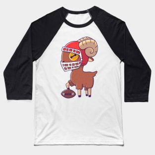 Rugby Goat Baseball T-Shirt